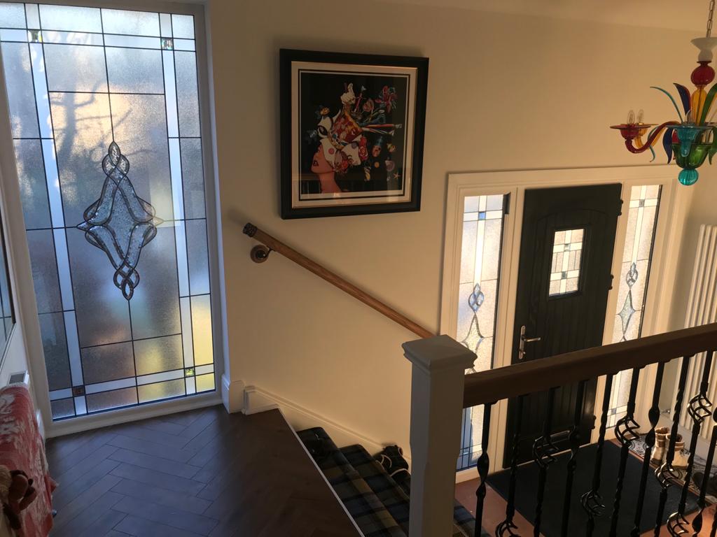 Glazed staircase window