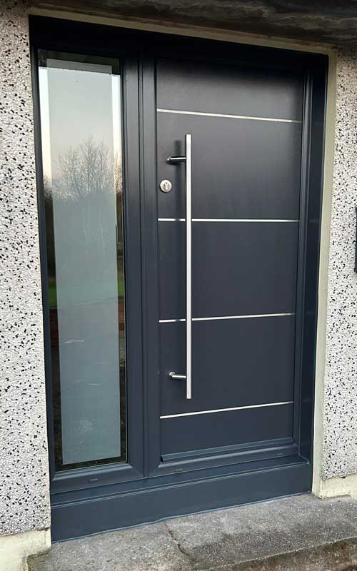 Exterior door in anthracite grey